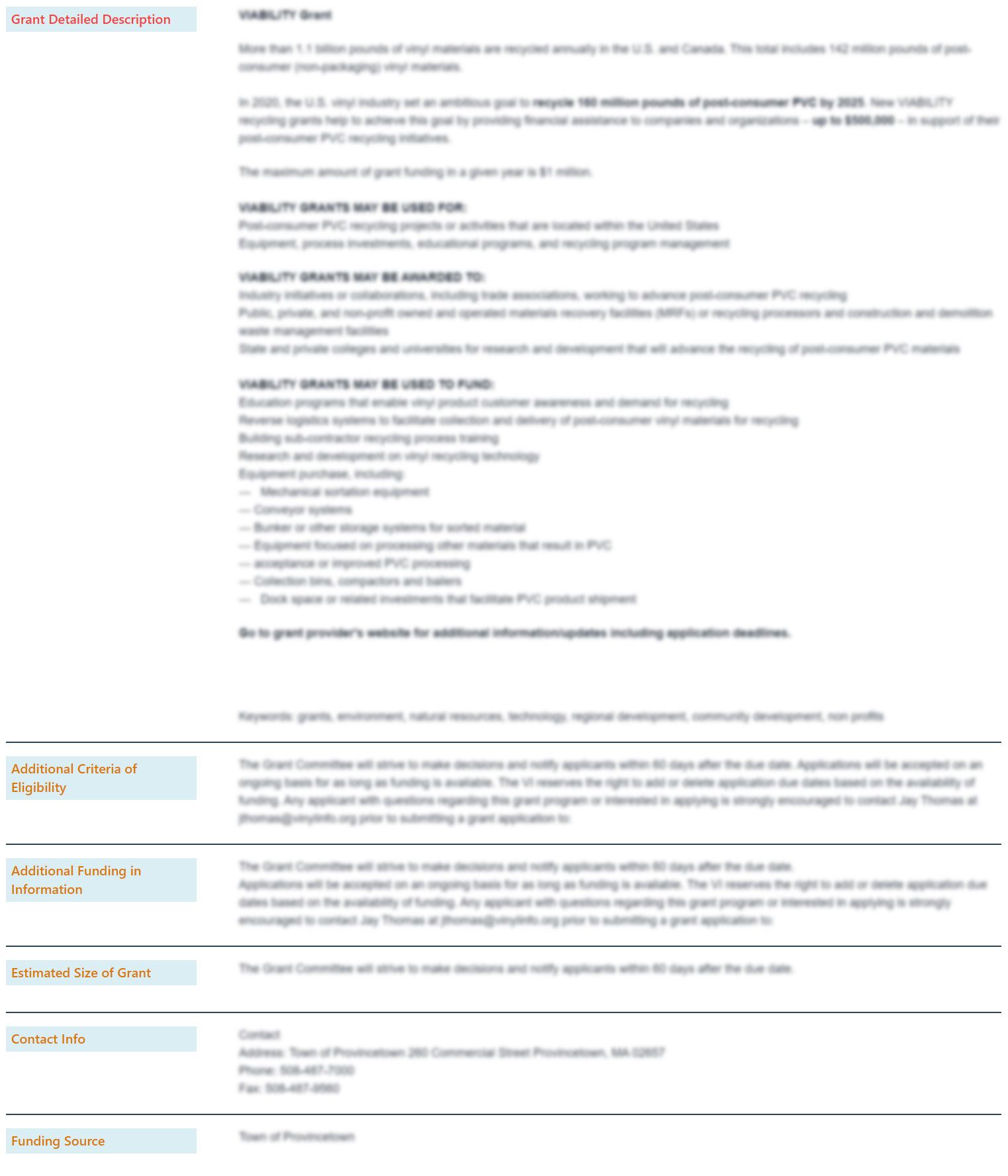 Grant Portal - Arts Funding Eligibility & Constraints 2894